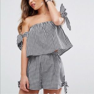 SO CUTE gingham crop top and short set ASOS